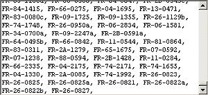 Codes séparés par des virgules et des espaces